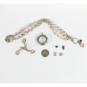 Origami Owl Dream magnetic locket Pendant XO Owl Heart With Extender